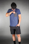 BIEHLER GRAVEL SHIRT MELANGE MARINE