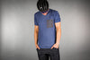 BIEHLER GRAVEL SHIRT MELANGE MARINE