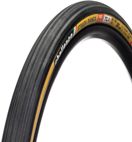 CHALLENGE STRADA BIANCA TUBELESS READY CLINCHER ROAD TIRE - BLACK